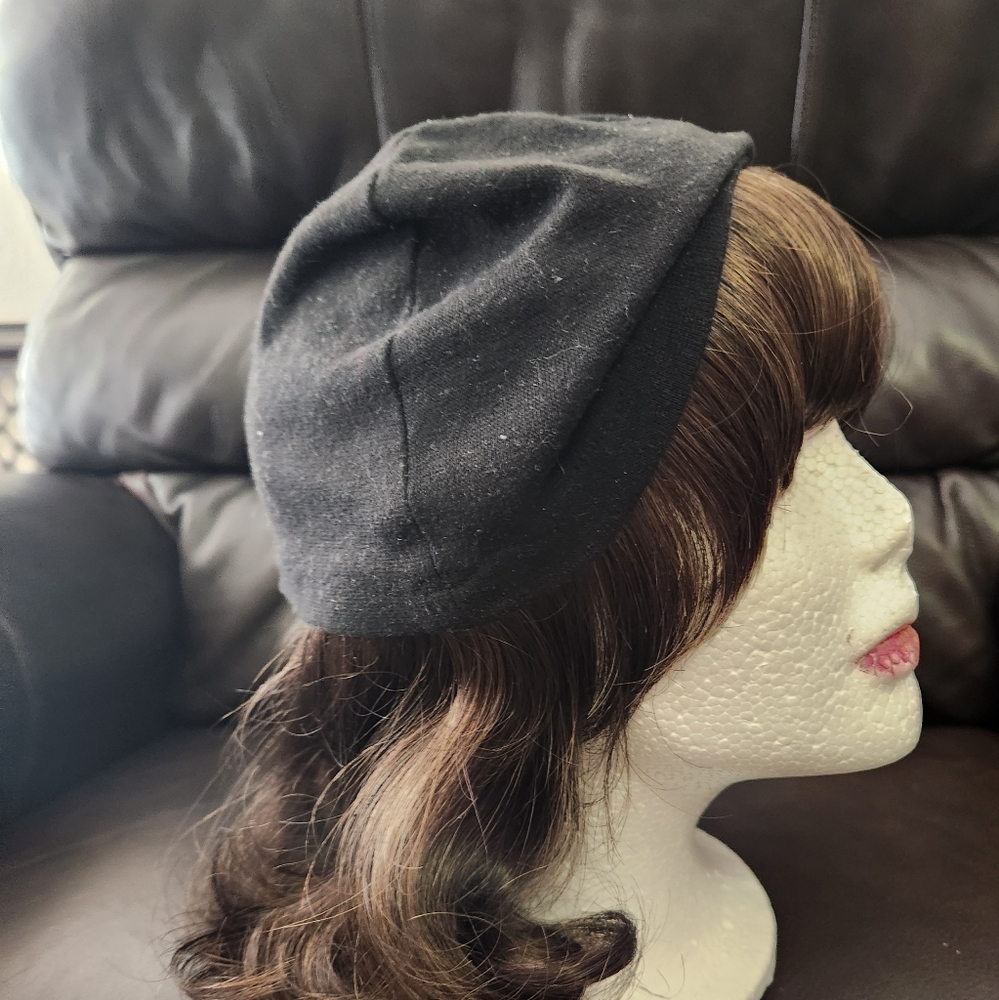 Dark Brown Halo Wig w/hat - Picture 3 of 13
